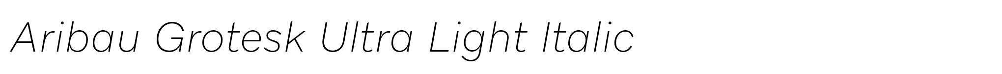 Aribau Grotesk Ultra Light Italic image